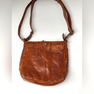 Spikes And Sparrow Brown Leather Crossbody Bag